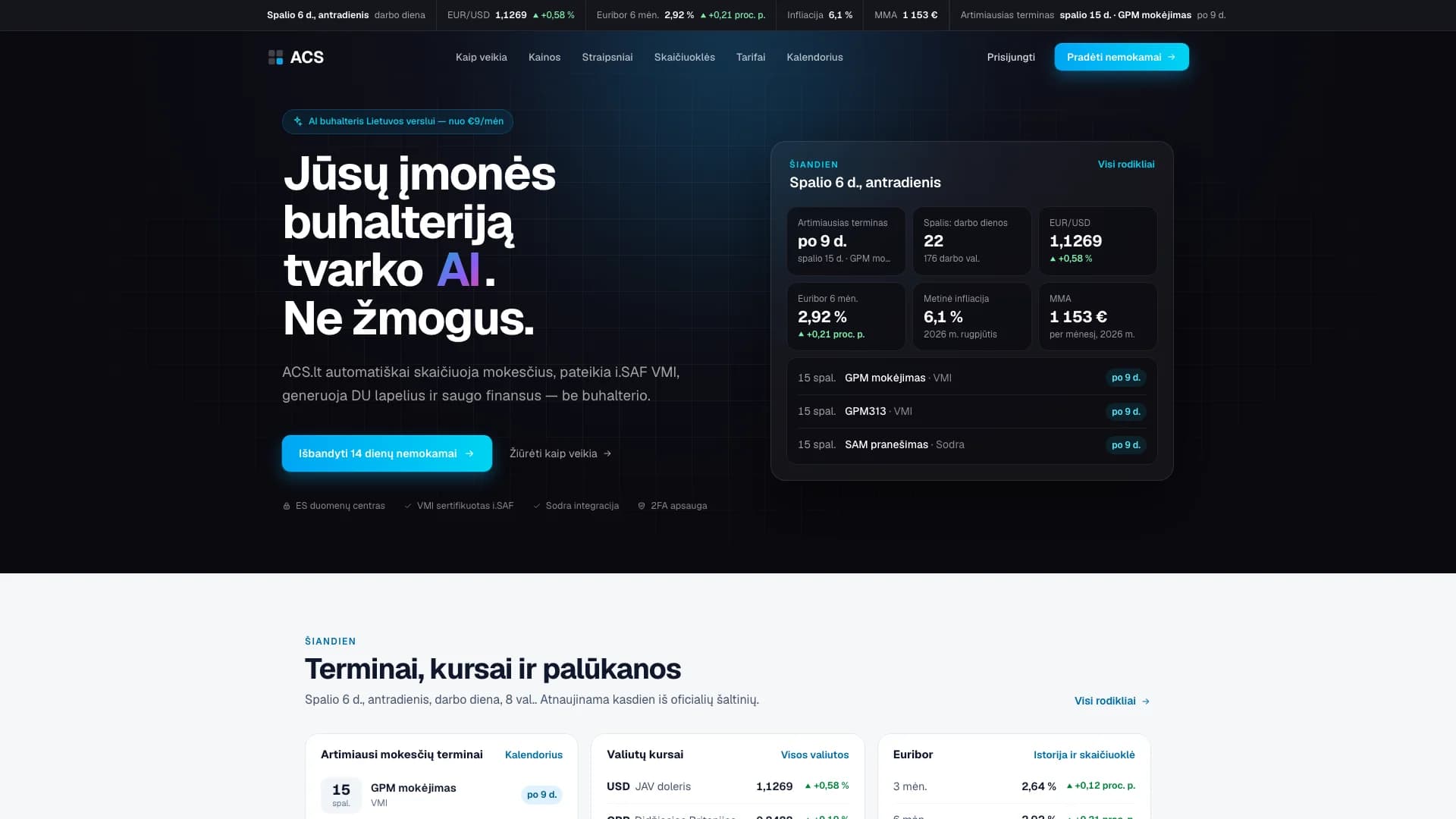 acs.lt – pradžios puslapis