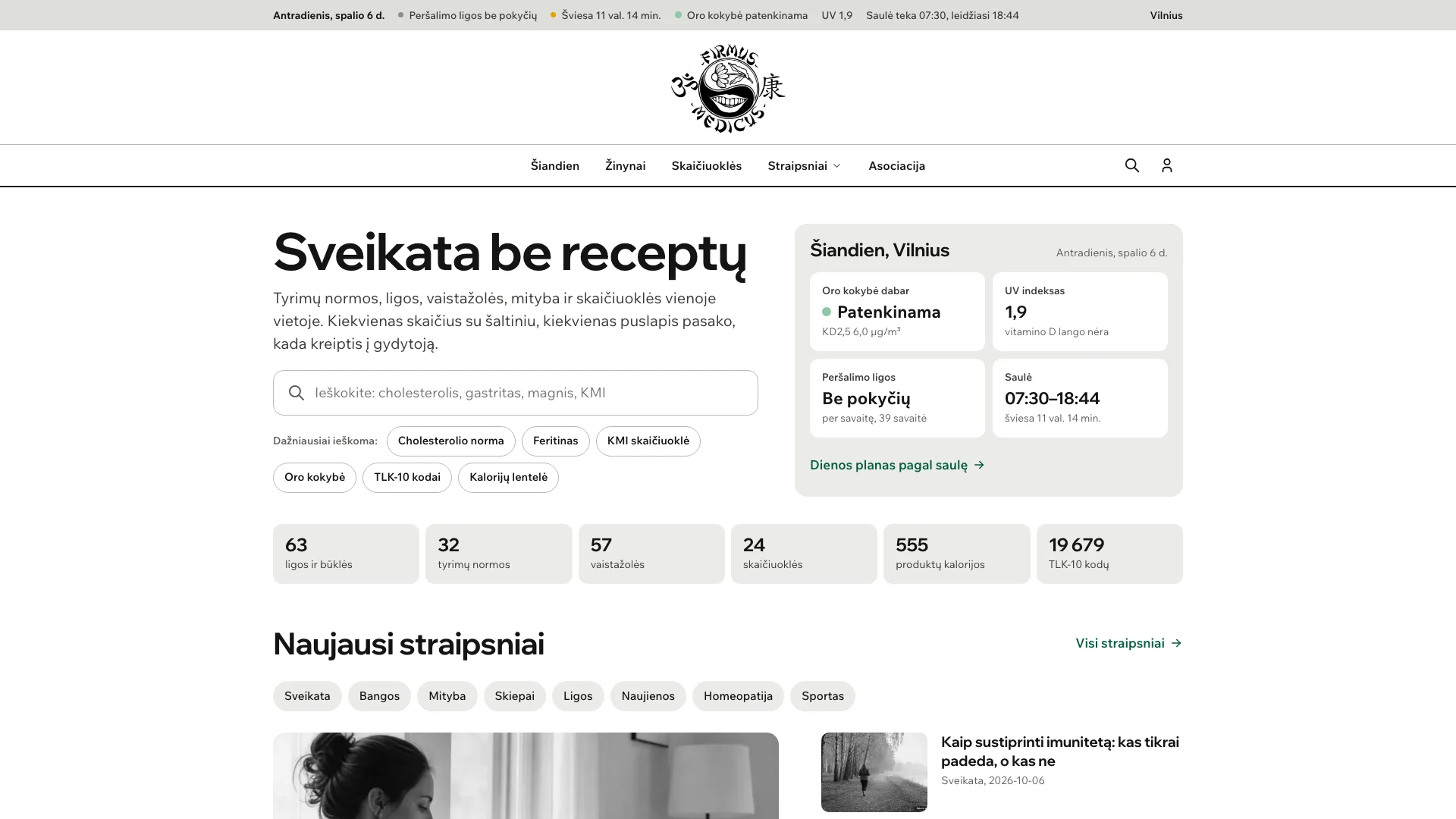 firmusmedicus.lt – pradžios puslapis